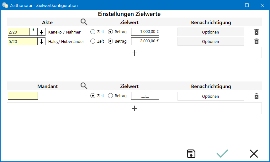 Gebühren Zeithonorar Multi-Timer Zielwerte konfigurieren1.png